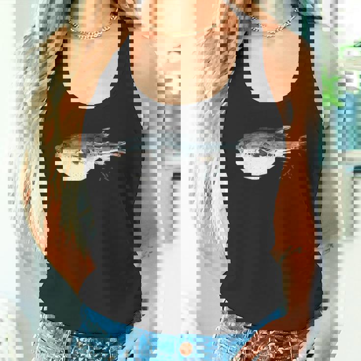 フグ 漁師デザイン 海洋愛好家向け タンクトップ