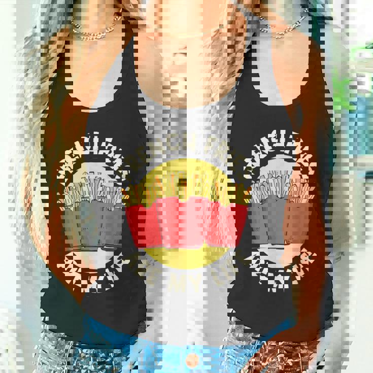 フライドポテト フライドポテトは私の人生 フライドポテト タンクトップ