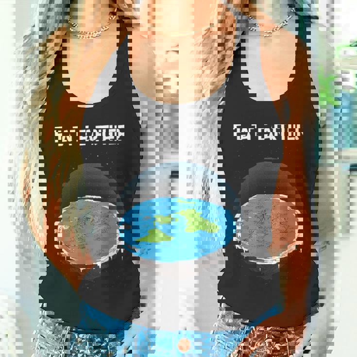 フラットアースマップ 陰謀 タンクトップ