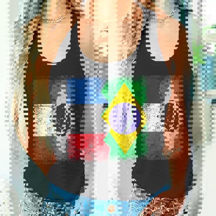 フランス ブラジルの旗 タンクトップ