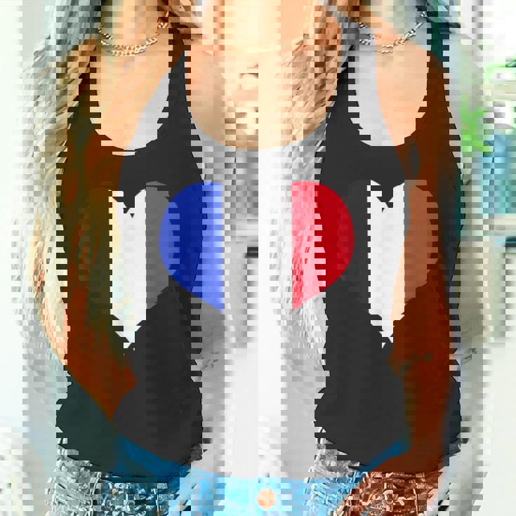 フランス国旗ラブハートフランス国旗 タンクトップ