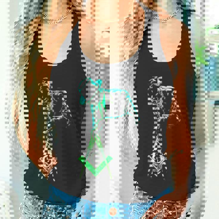 フリーメイソンをテーマにしたフリーメイソンがツールを運びます」S&C タンクトップ