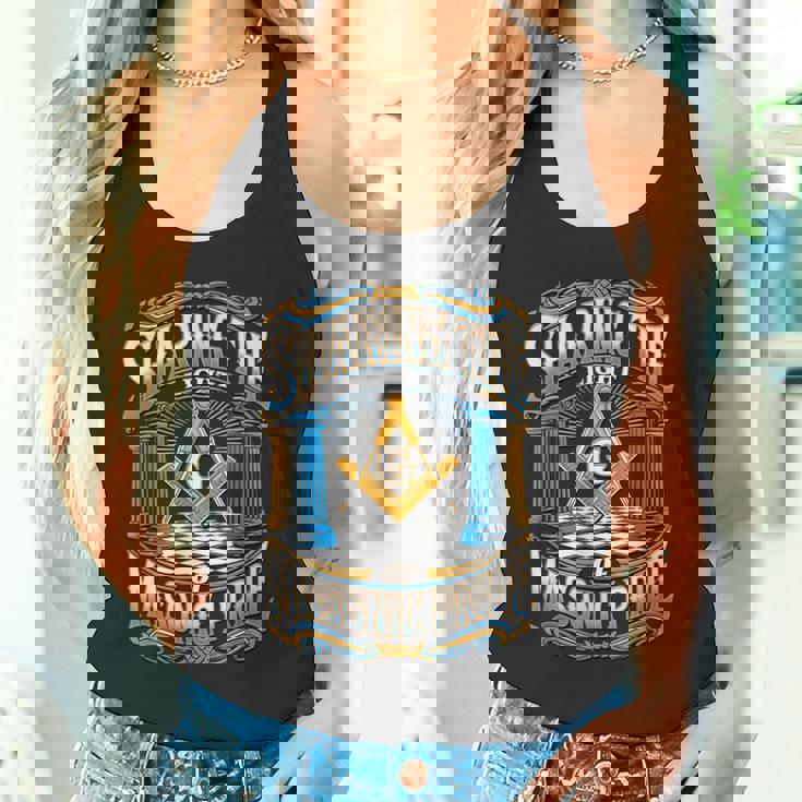 フリーメーソンのシンボル「フリーメーソンのプライドの光を共有する」S&C タンクトップ