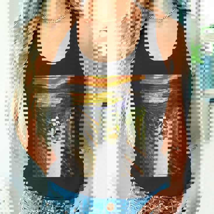 フレンチブルドッグ 面白いtシャツ 犬 ムンクの叫び かわいい メンズ 子供 おもしろ 服 ネタ わんこ タンクトップ