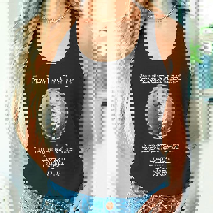 フロイトのスリップは私たちの胸に起こる-面白い心理学 タンクトップ