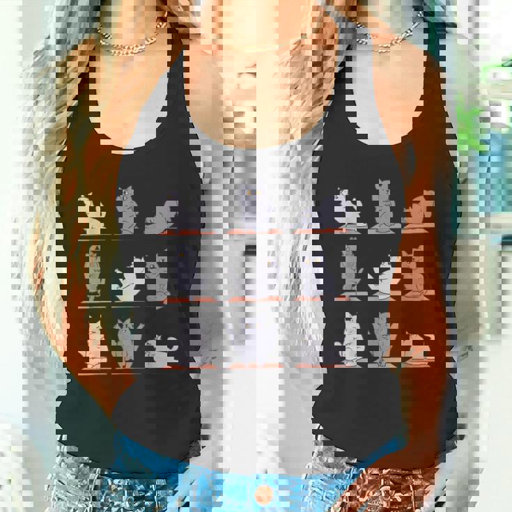 ブリティッシュショートヘアキャット ヨガ タンクトップ