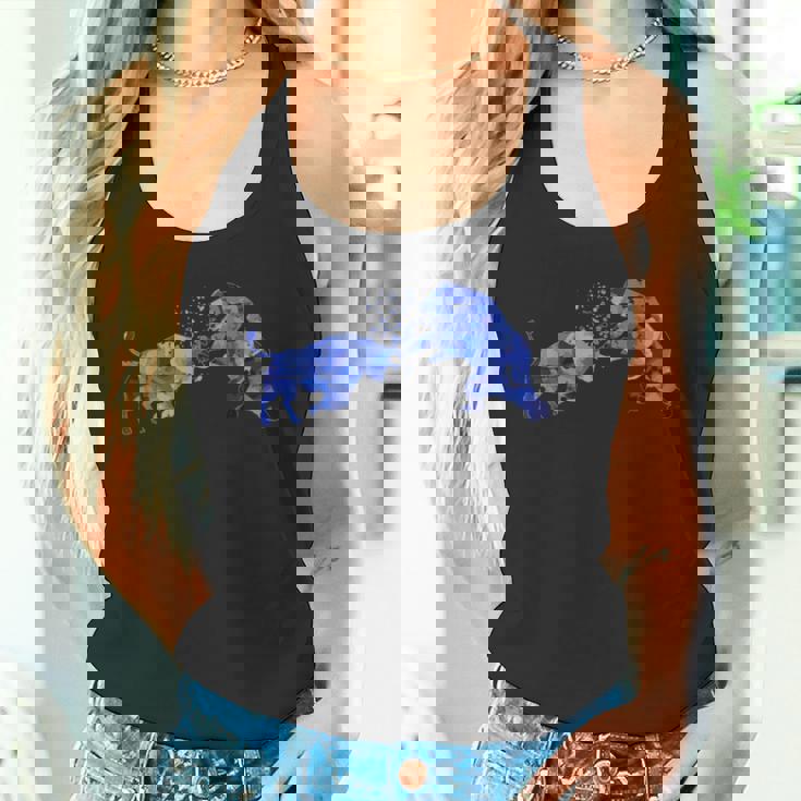 ブル対ベア株式市場投資家トレーダー タンクトップ