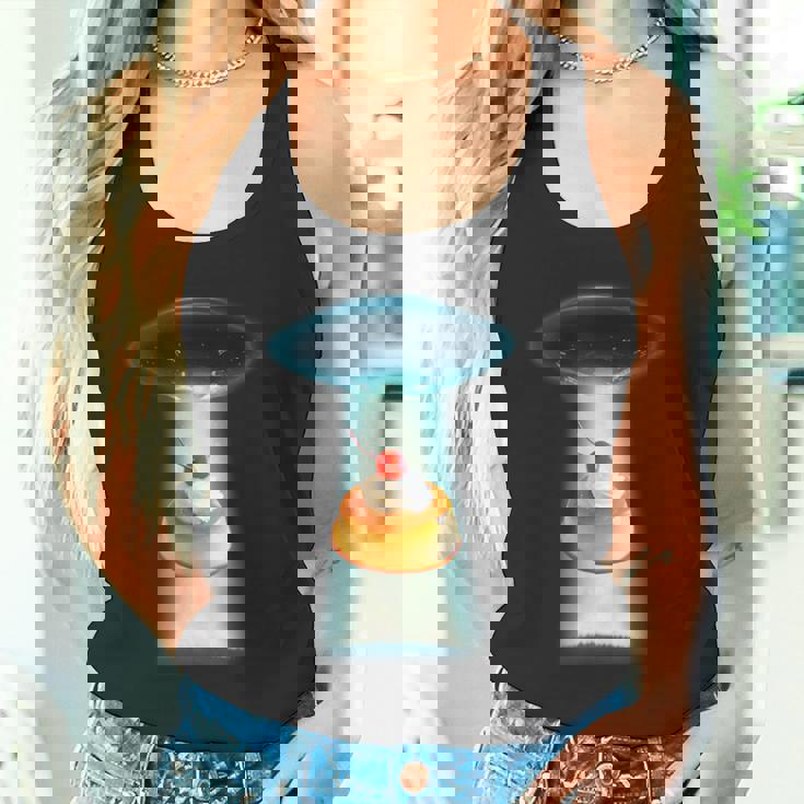 プリン Ufo 面白いtシャツ 食べ物 ダイエット 減量 メンズ おもしろ 面白い 服 オリジナル グッズ ネタ タンクトップ