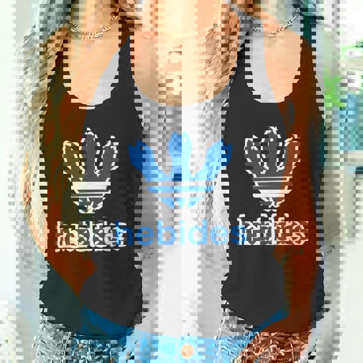 ヘビデス Hebides《ブルー 青》巳年 蛇年 へび【ブランド ロゴ パロディ】2025 干支 十二支 面白い タンクトップ