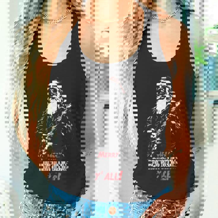 ヘヴィメタルのクリスマス、ギターを弾くサンタ タンクトップ