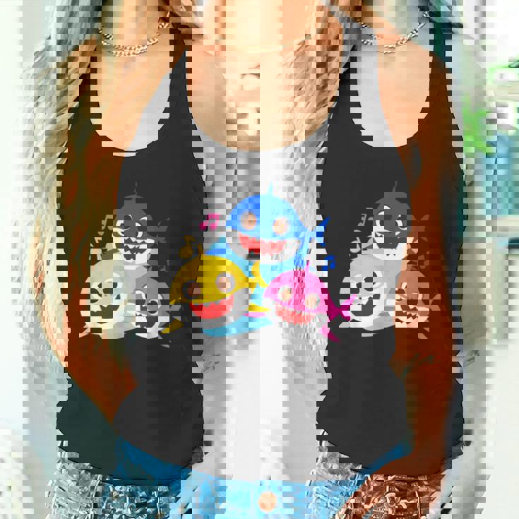 ベイビーシャーク・パパとママとサメなぞく・プレゼント・キッズ・メンズ・ウーマン家族系 タンクトップ