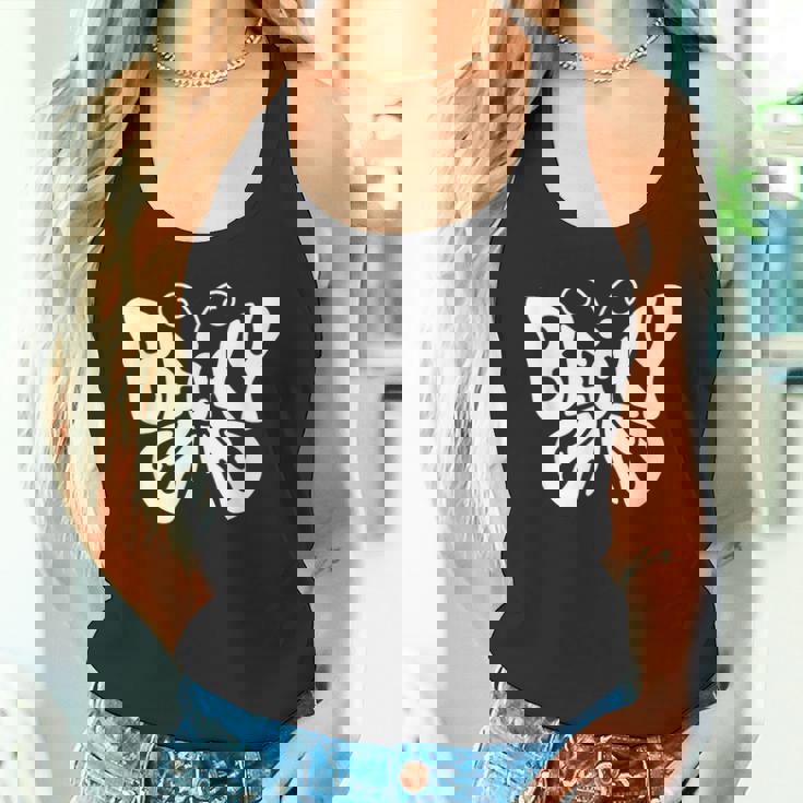 ベッキーバタフライ パーソナライズされたかわいい名前ワードアート タンクトップ