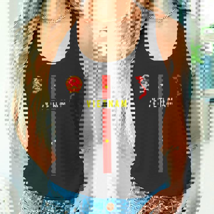 ベトナム国旗、ベトナムのシルエットマップ、紋章 タンクトップ