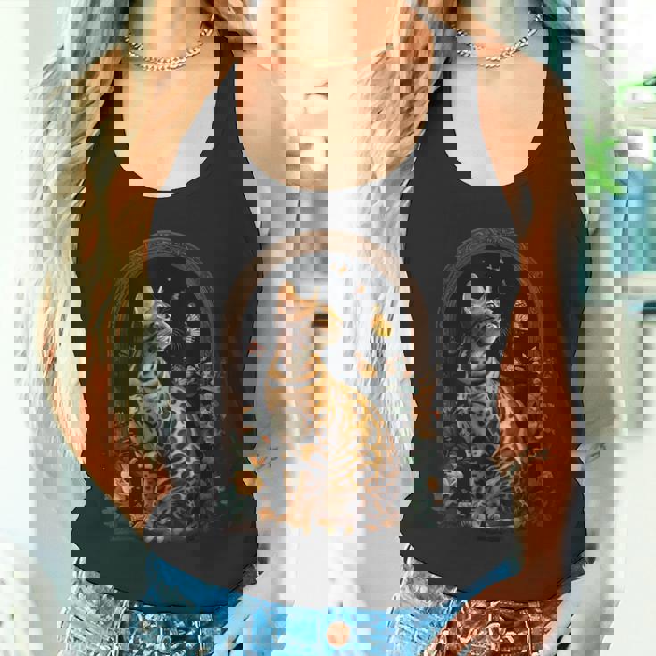 ベンガル猫の花 タンクトップ