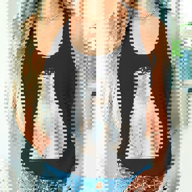 ホッキョクグマ サングラス 動物愛好家 動物飼育係 動物学者 タンクトップ