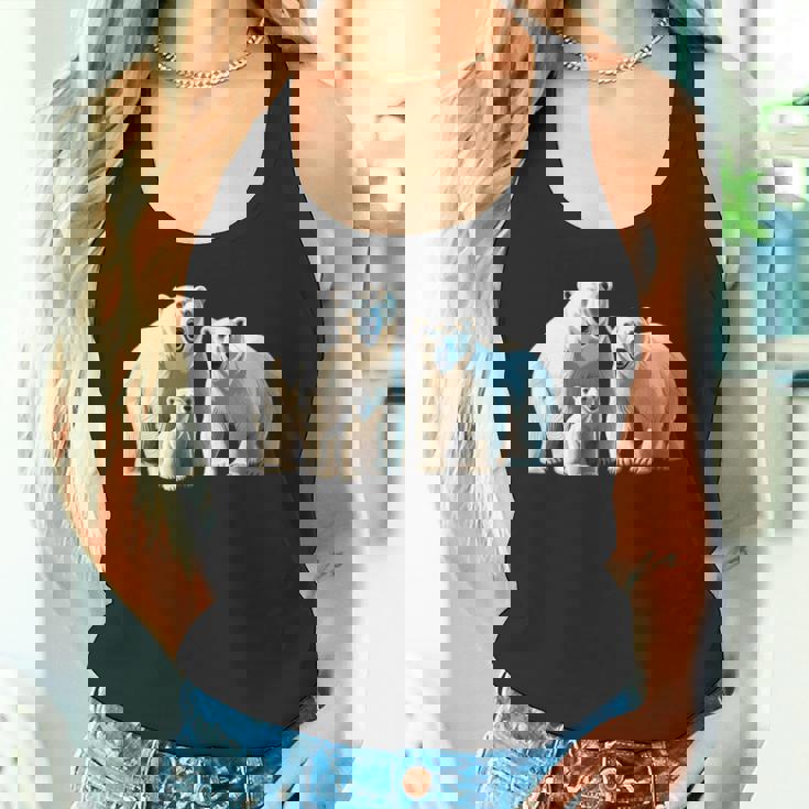 ホッキョクグマ。動物好き、シロクマの家族 タンクトップ