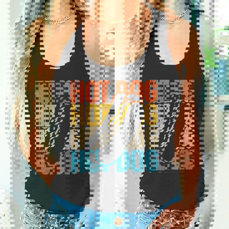 ホットドッグ 大人用 レトロ ヴィンテージ ホットドッグ タンクトップ