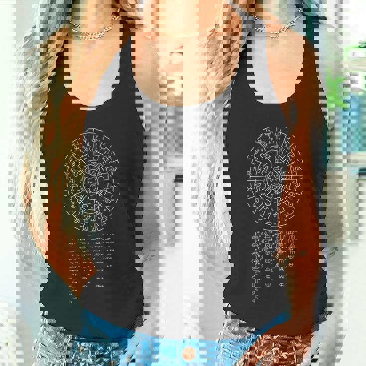 ホツマ文字によるフトマニ図「ひふみ祝詞」 タンクトップ