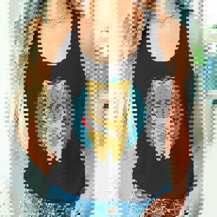 ホラー映画 ジェイソンキャット おもしろパロディ 映画 ハロウィンコスチューム タンクトップ