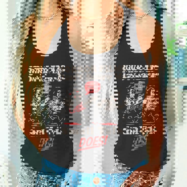 ホラー映画は怖がらない、小さな話をする、おもしろい不安 タンクトップ