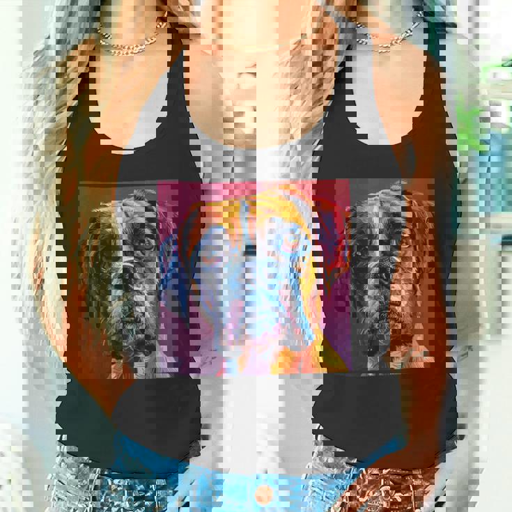 ボクサー 犬 カラフル イラスト グラフィック タンクトップ