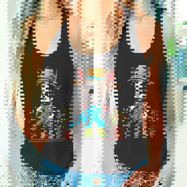 ボストンテリア 水やり 植物 ガーデニング 犬好き タンクトップ