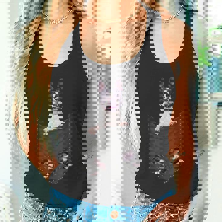 ボストンテリア愛好家のためのポケットに入った面白いボストンテリア タンクトップ