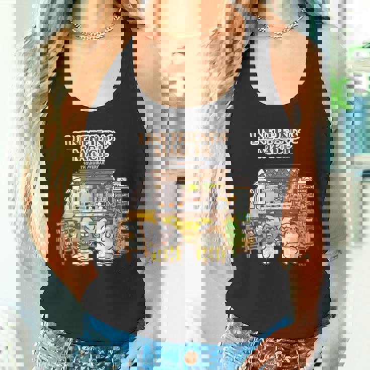 ボンレス犬とボンレス猫 キッチンカーロゴ付 ダークカラー タンクトップ