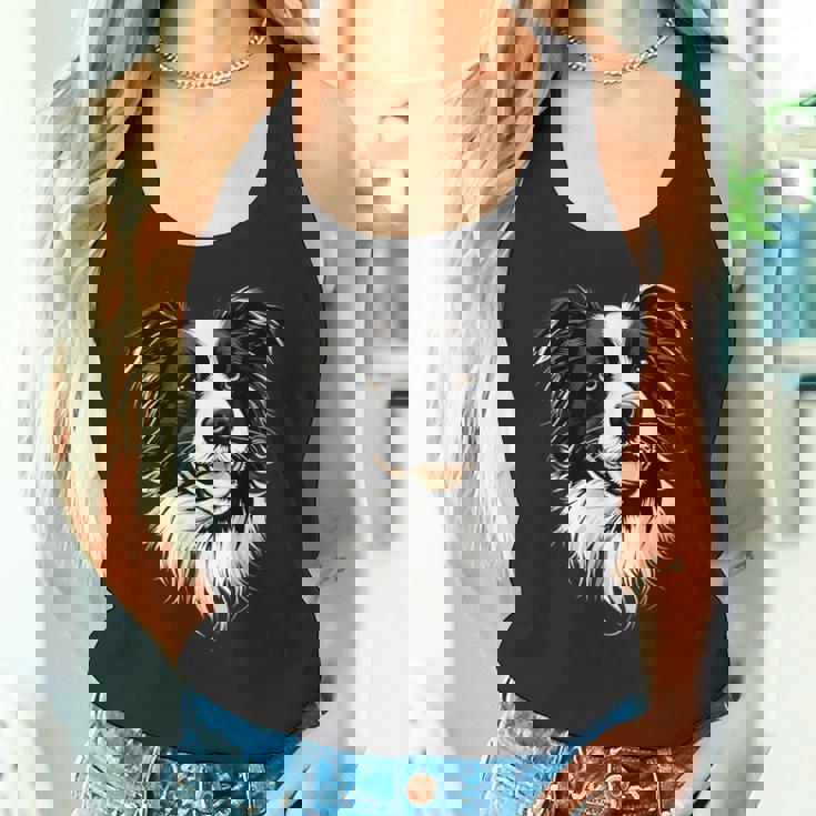 ボーダーコリー モチーフ 犬好き 子犬 かわいい ボーダーコリー タンクトップ