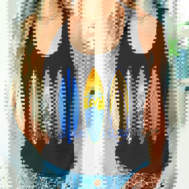 ボーン・トゥ・サーフ・サーフ・サーフィン・ザ・ウェーブ タンクトップ