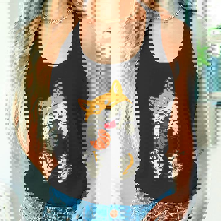 ポケット 柴犬 バスケットボール かわいい バラー 犬 メンズ レディース キッズ タンクトップ