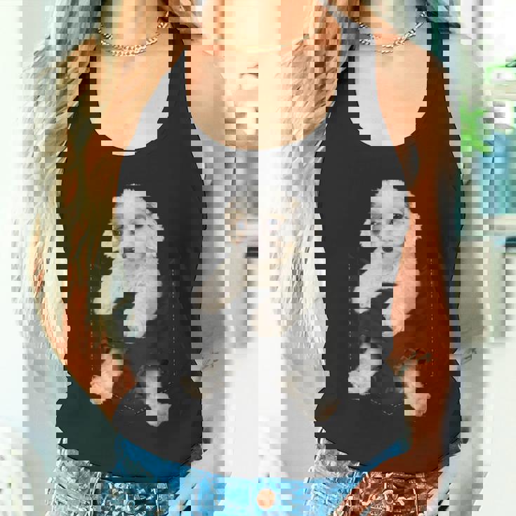 ポケットに入った面白いcavachon Dog Cavachon Dog好きのための タンクトップ