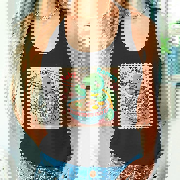 ポップ 和 アート 切手 かわいい 赤ちゃん 亀 ラーメン タンクトップ