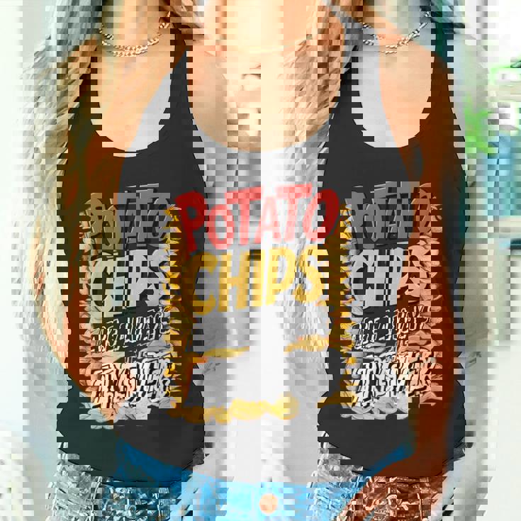 ポテトチップスは常に答えです スナック愛好家 ポテトチップス タンクトップ