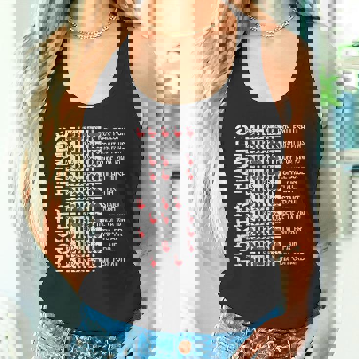 ポーカーハンド チートシートカード カジノゲーム 面白いプレイヤーギフト タンクトップ