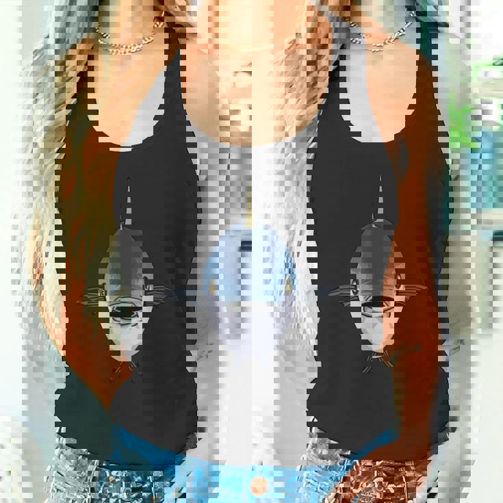 マグロフィッシュ アニマルヘッド キュートなまぐろ 恋人 レディース メンズ タンクトップ