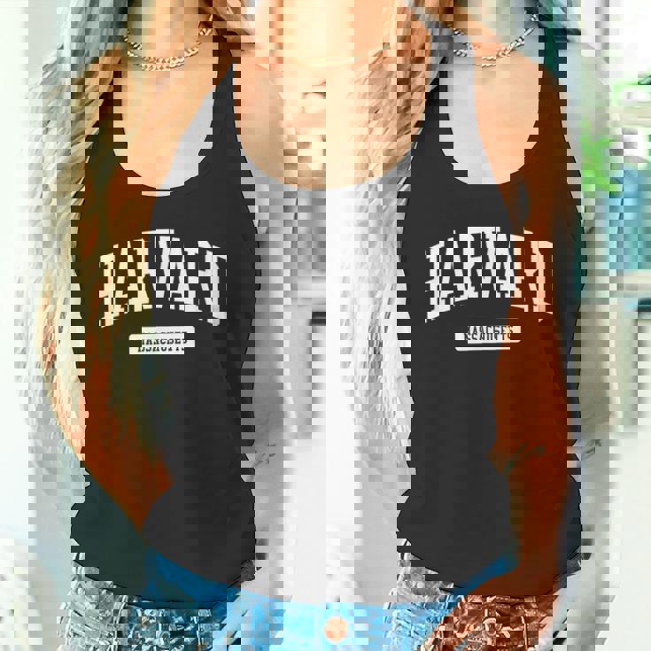 マサチューセッツ州ハーバード州マサチューセッツ州ビンテージアスレチックスポーツデザイン タンクトップ