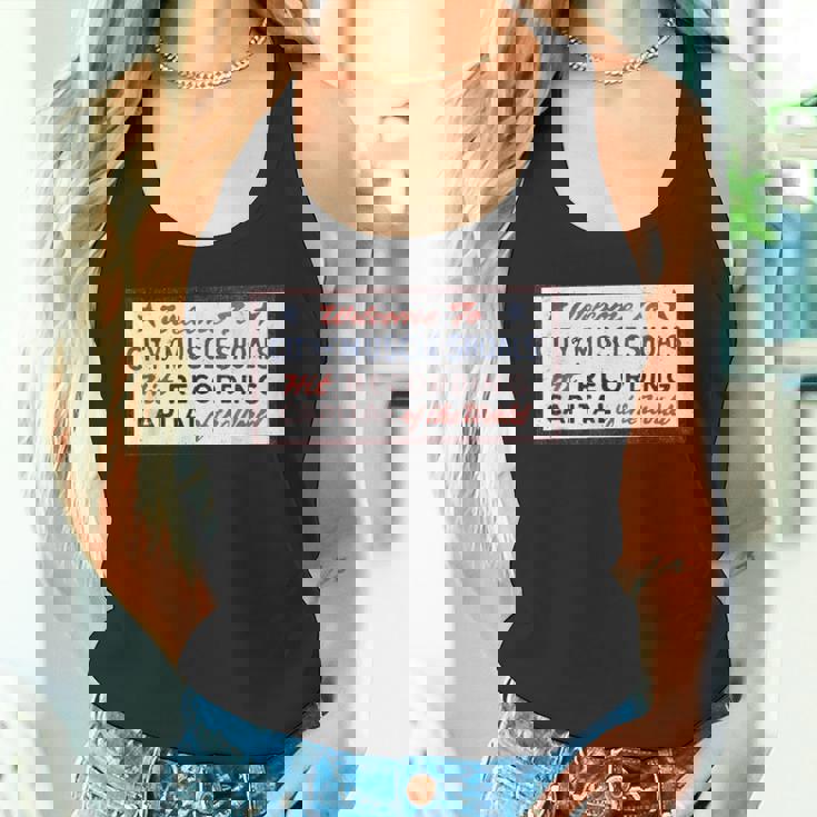 マッスルショールズ アラバマ サイン 録音 キャピタル ロック グラフィック タンクトップ