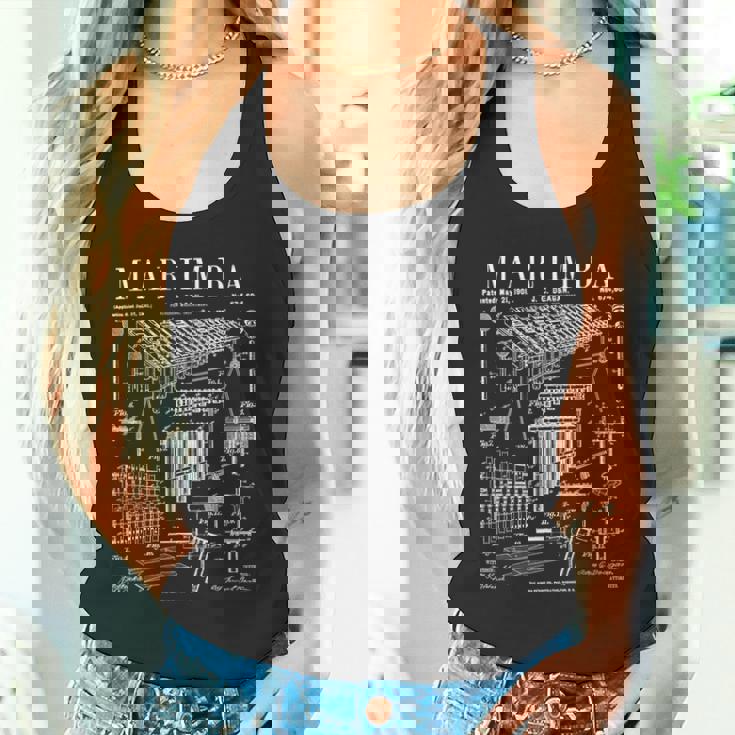 マリンバ奏者 パーカッション 楽器 ヴィンテージ 特許 タンクトップ