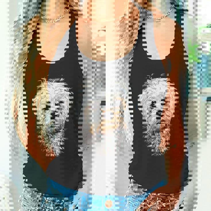 マルチーズ小型マルチーズ犬犬大好き甘いマルチーズ タンクトップ