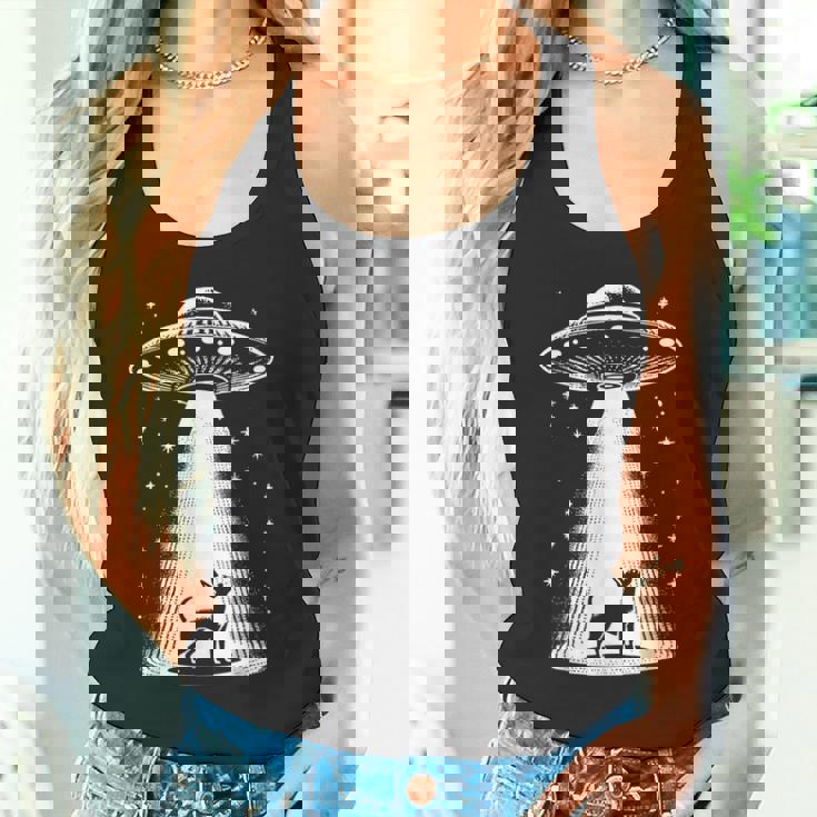 ミニチュアピンシャーママパパ犬-面白いエイリアンufo タンクトップ