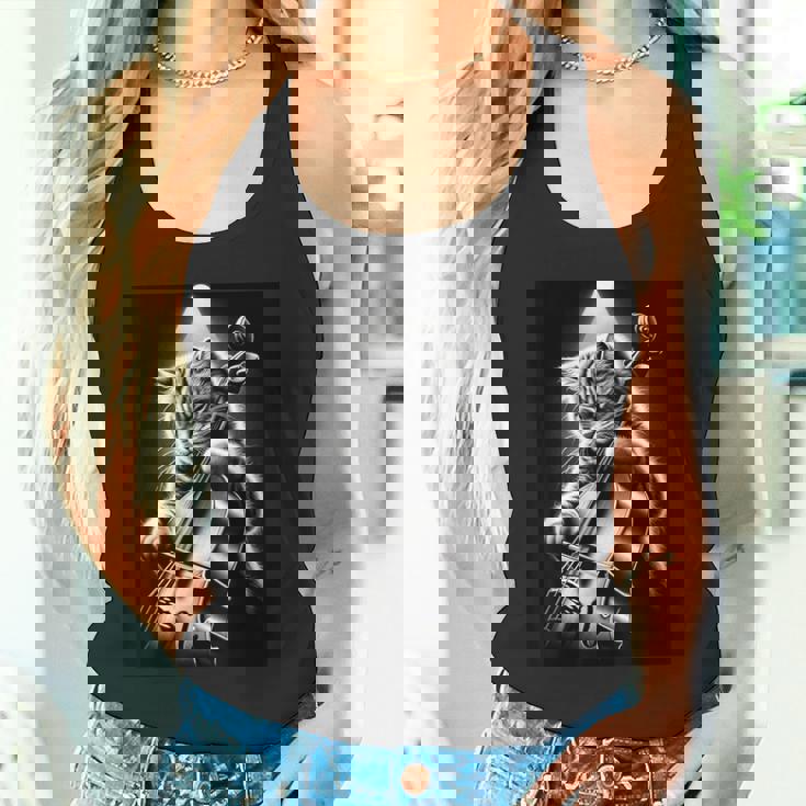 ミュージシャン チェロ奏者 面白い猫 チェロ奏者 タンクトップ