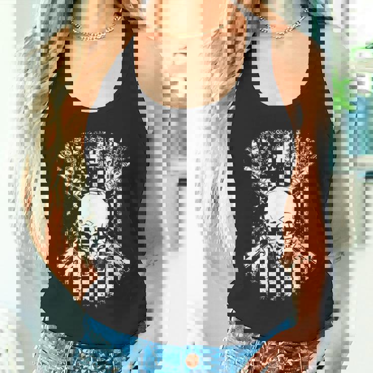 ミリタリー スカル シャツ メンズ タンクトップ