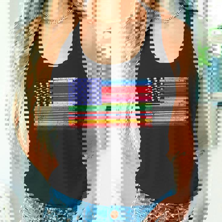 メキシコ アメリカ 国旗 アメリカ セラペ シンコ デ マヨ パーティー タンクトップ