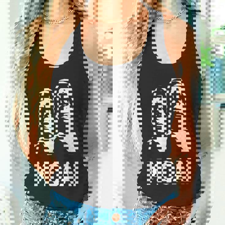 モアイ像 イースター島の頭 ポリネシア タンクトップ