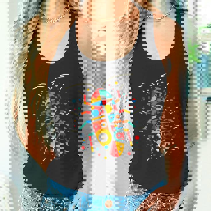 モダン 幾何学的 ミニマリズム イラスト ゴキブリ グラフィック タンクトップ