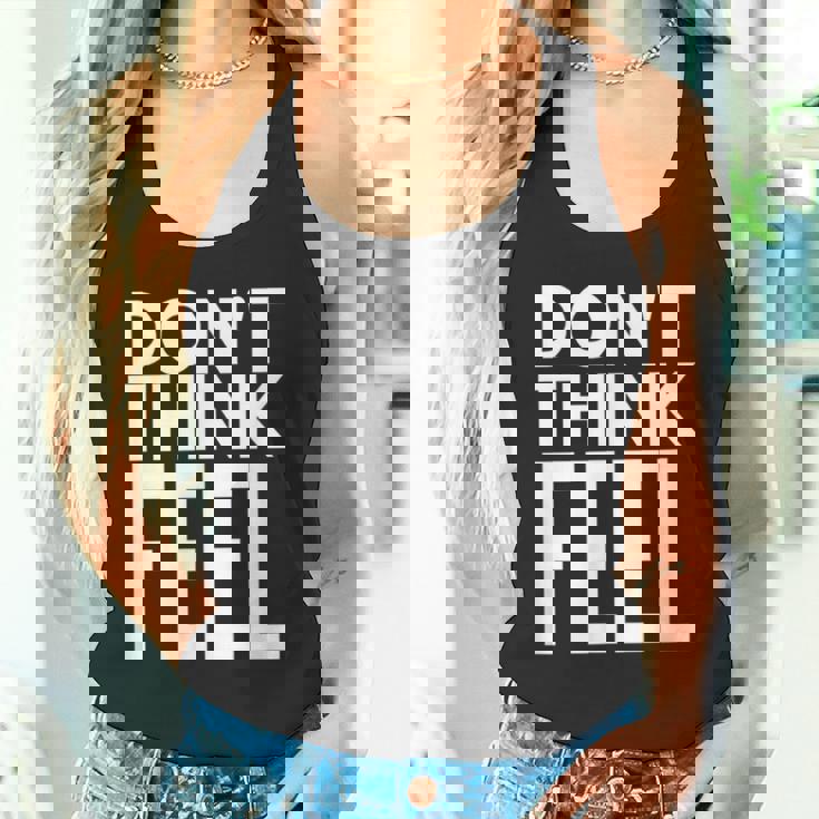 モチベーションを高める引用tシャツ Don't Think Feel インスピレーション タンクトップ