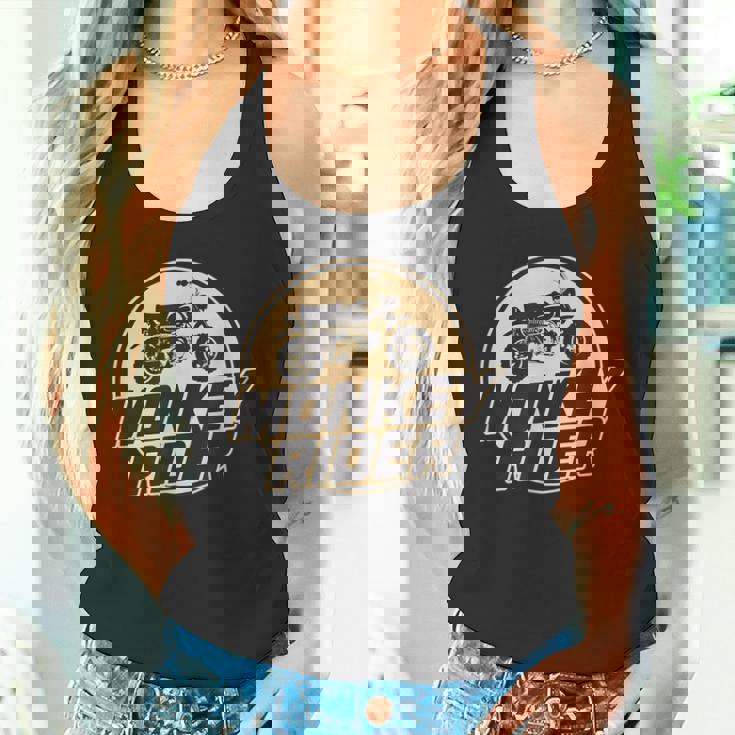 モンキーバイクライダーレトロクラシック原付オートバイtシャツ タンクトップ