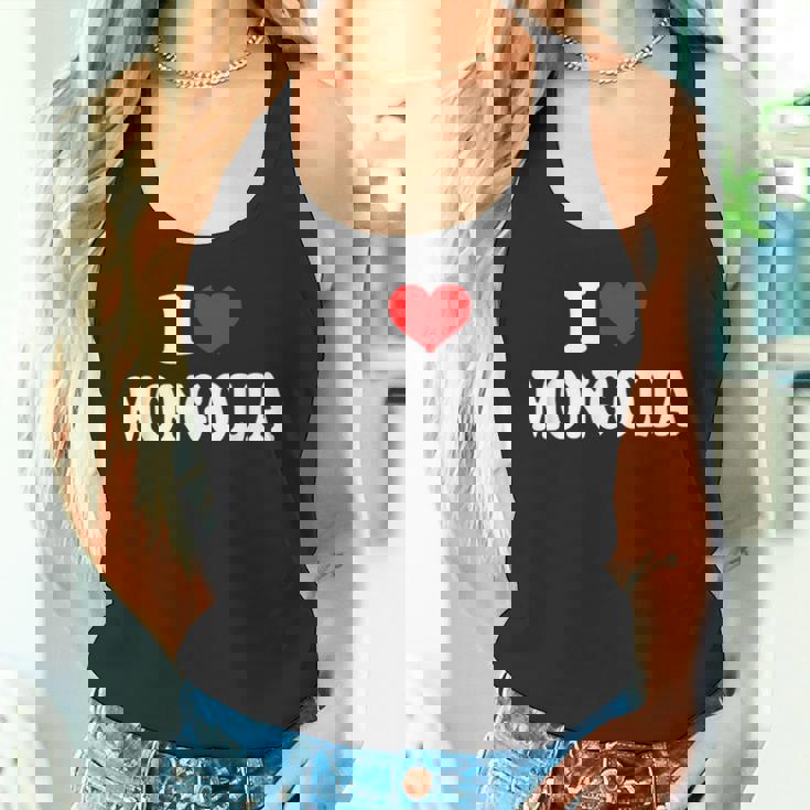 モンゴル I Love Mongolia タンクトップ