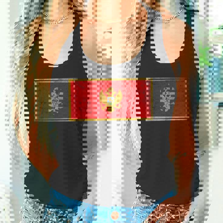 モンテネグロ国旗グラフィック メンズ レディース キッズ タンクトップ